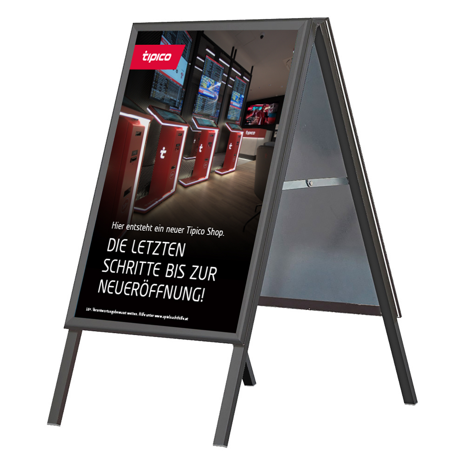 Kundenstopper DIN A1 Outdoor, schwarzgrau