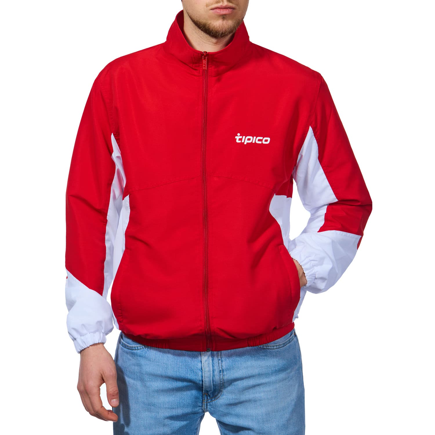 Retro Jacke Unisex "tipico" Logodruck