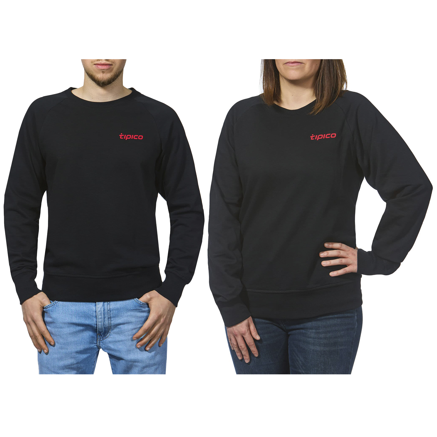 Sweatshirt Raglan Unisex „tipico“ schwarz