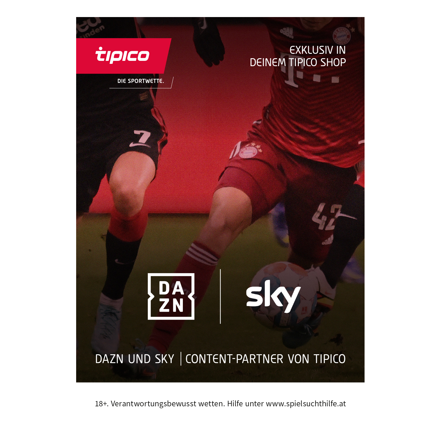 Plakat Österreich "DAZN/SKY". A1