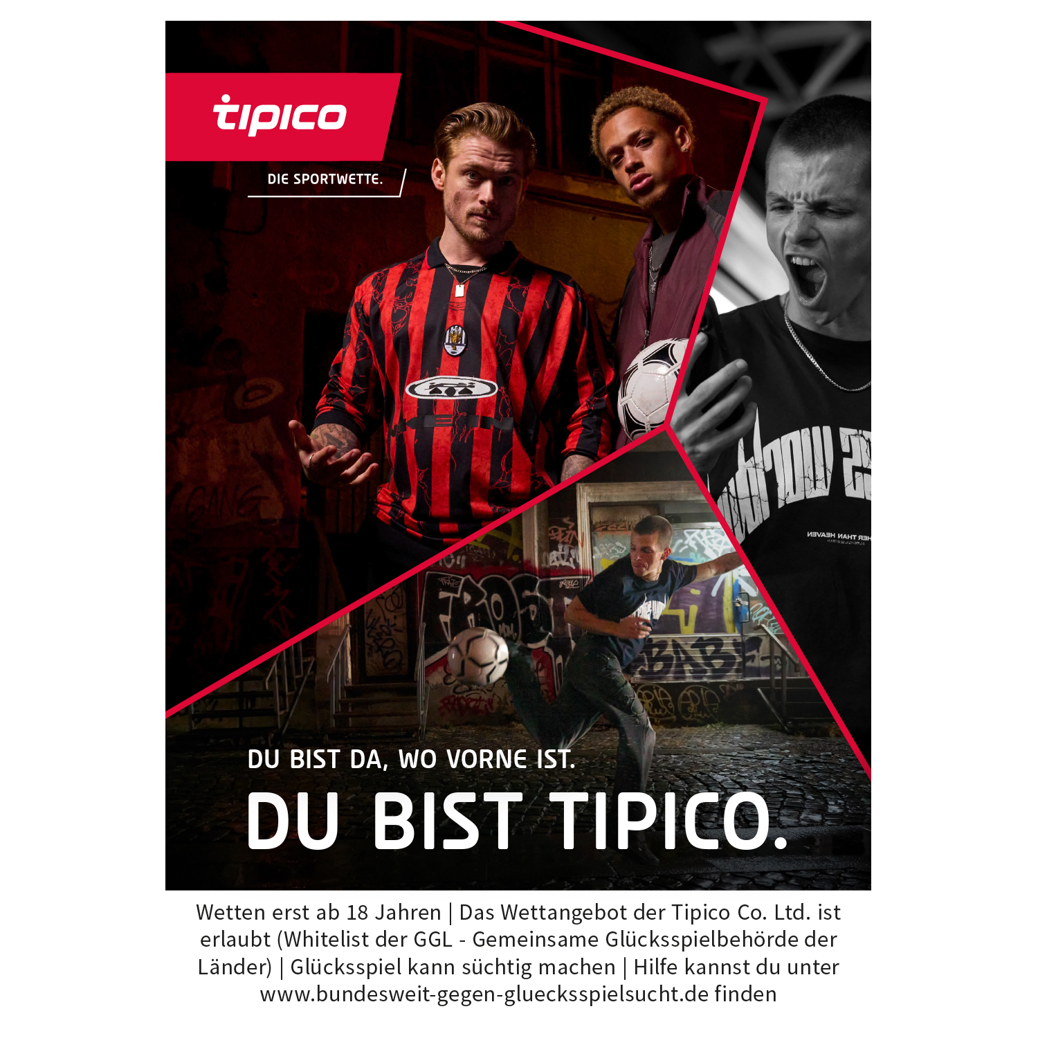 Plakat Deutschland "DU BIST TIPICO" Vorne. A1