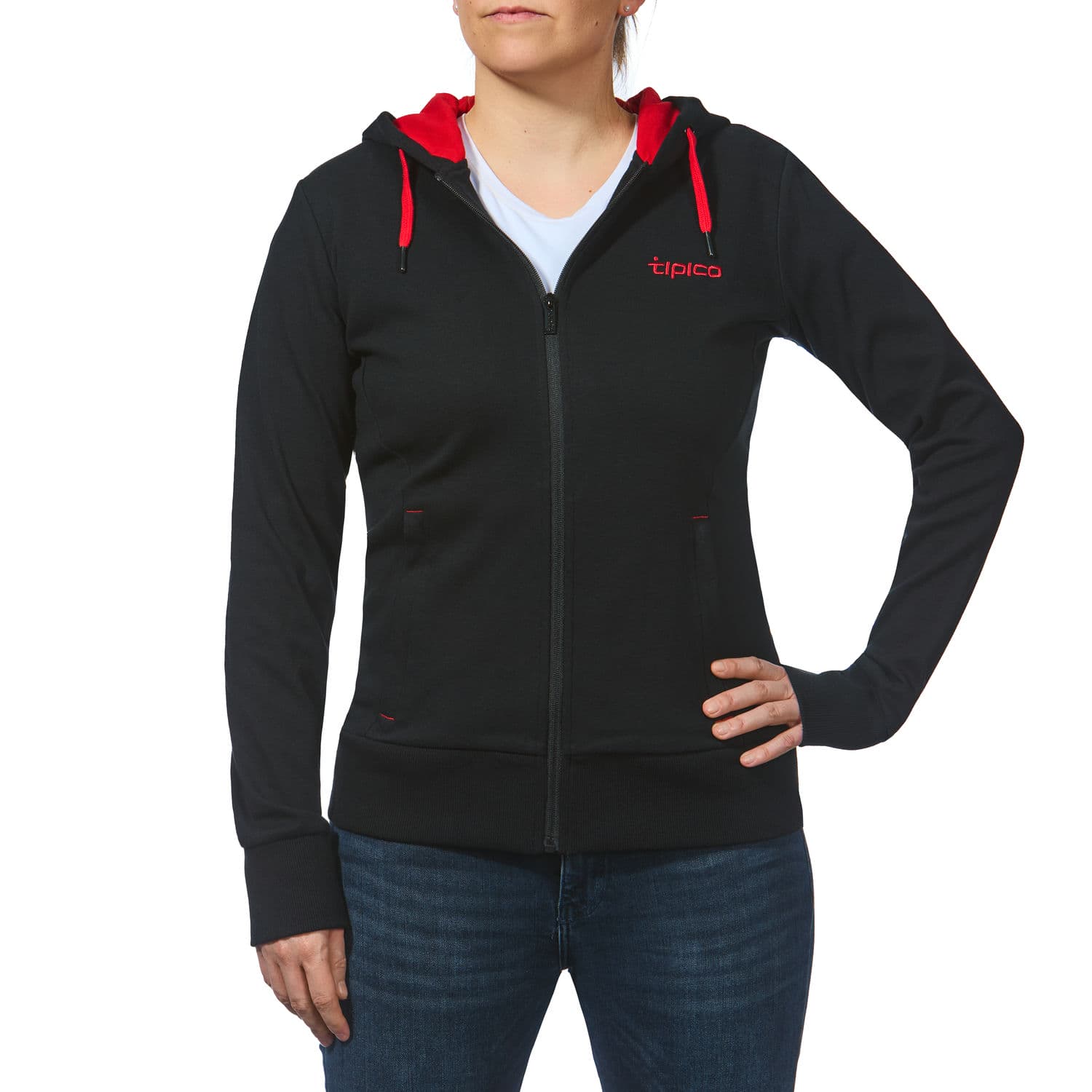Zip Jacke Hoodie Damen "tipico"