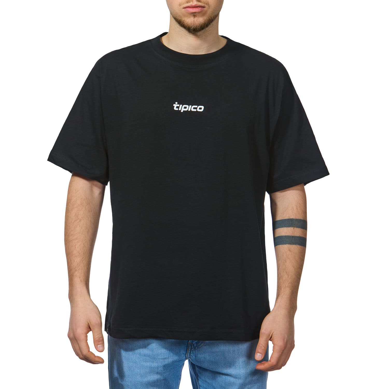 Oversized T-Shirt Herren „tipico“ schwarz